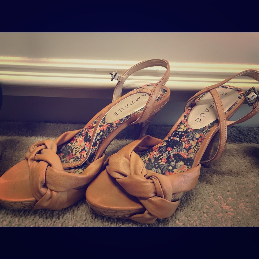 Rampage Tan High Heels for summer Used Like New